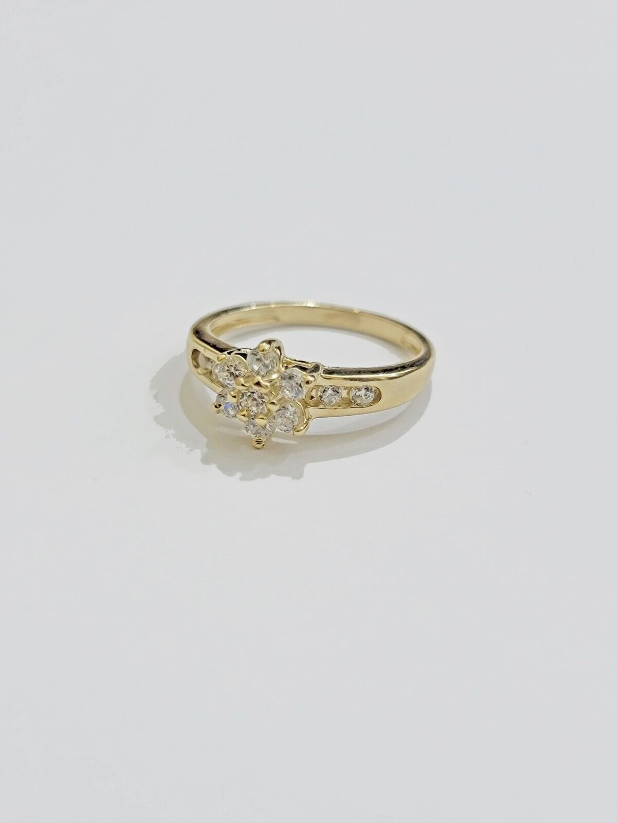 10k Yellow Gold Ring Ladies Wedding Band size 7 Real 10kt Engagement Women - GoldenlinQ